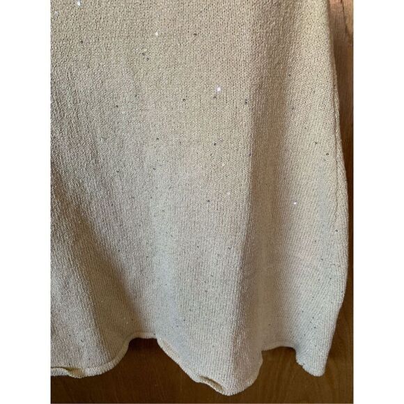 WeWoreWhat Scoop Neck Sequin‎ Mini Dress Pale Gold Size L - Picture 6 of 12